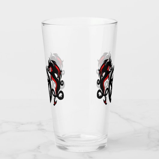 Schwarzes Pentagramm Glas (Links)