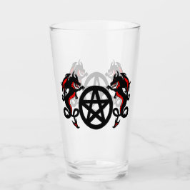 Schwarzes Pentagramm Glas