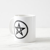 schwarzes Pentagramm Kaffeetasse (Vorderseite Links)