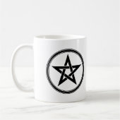 schwarzes Pentagramm Kaffeetasse (Links)