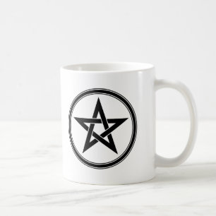 schwarzes Pentagramm Kaffeetasse