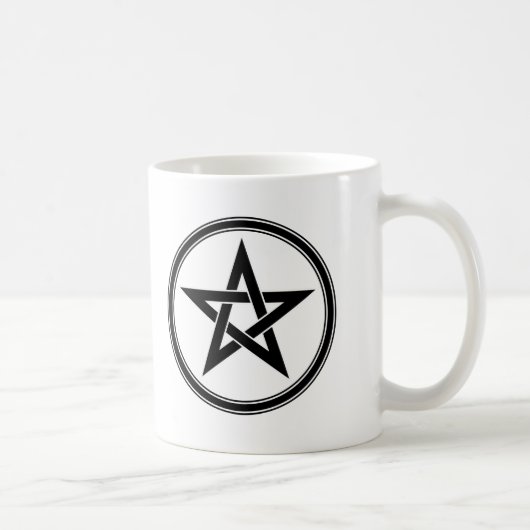 schwarzes Pentagramm Kaffeetasse (Rechts)