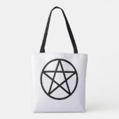 Schwarzes Pentakel Pentagramm Tasche (Rückseite)