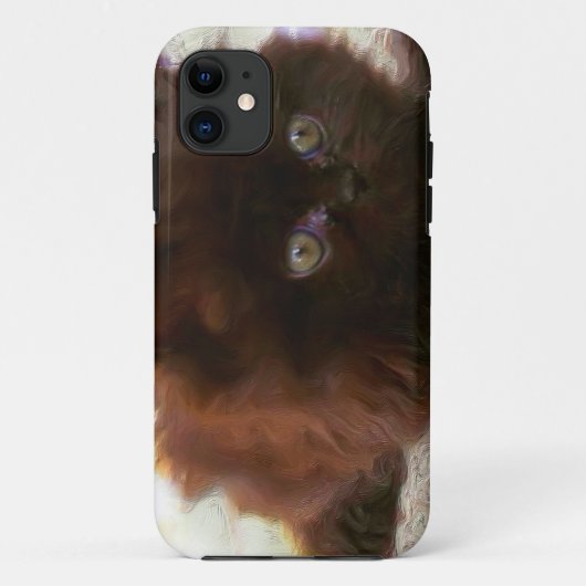 Schwarzes persisches Kätzchen Case-Mate iPhone Hülle (Rückseite)