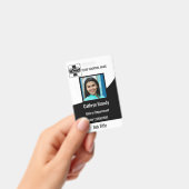 Schwarzes Personalisiertes Krankenhaus oder Klinik Ausweis (Handheld)