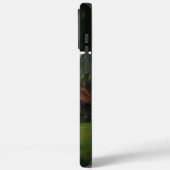 Schwarzes Pferd auf der Almwiese Case-Mate iPhone Hülle (Rückseite / Links)