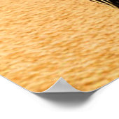 Schwarzes Pferd auf einem Landschaftlichen Waldweg Poster (Ecke)