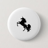 Schwarzes Pferd Button (Vorderseite)