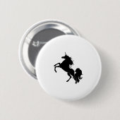 Schwarzes Pferd Button (Vorne & Hinten)