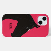 Schwarzes Pferd Case-Mate iPhone Hülle (Rückseite (Horizontal))