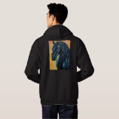 Schwarzes Pferd Hoodie (Schwarz voll)