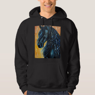 Schwarzes Pferd Hoodie