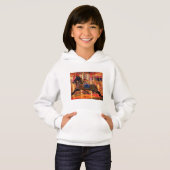 Schwarzes Pferd Hoodie (Vorne ganz)