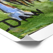 Schwarzes Pferd im Sonnenuntergang Poster (Ecke)