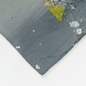 Schwarzes Pferd in Wildblumen Fleecedecke (Ecke)