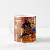 Schwarzes Pferd Kaffeetasse (Vorderseite Links)