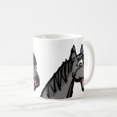 Schwarzes Pferd Kaffeetasse (VorderseiteRechts)