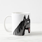 Schwarzes Pferd Kaffeetasse (Links)