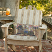 Schwarzes Pferd Kissen Für Draußen (Stuhl )