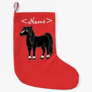 Schwarzes Pferd Kleiner Weihnachtsstrumpf