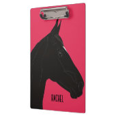 Schwarzes Pferd Klemmbrett (Links)