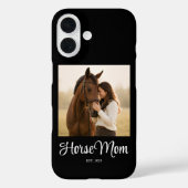 Schwarzes Pferd Mama Established Schrift Foto Case-Mate iPhone Hülle (Rückseite)