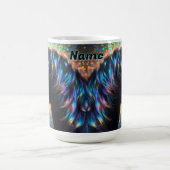 Schwarzes Pferd mit Iridescent Mane Kaffeetasse (Mittel)