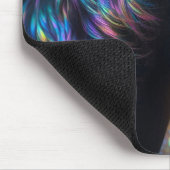 Schwarzes Pferd mit Iridescent Mane Mousepad (Ecke)