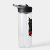 Schwarzes Pferd mit rotem Handschuh und Derby Day Trinkflasche (Rechts)