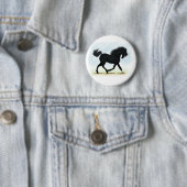 Schwarzes Pferd mit Star & Sock (Schwarze Schönhei Button (Beispiel)
