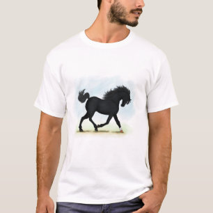 Schwarzes Pferd mit Star & Sock (Schwarze Schönhei T-Shirt