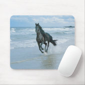 Schwarzes Pferd Mousepad (Mit Mouse)
