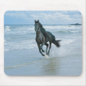 Schwarzes Pferd Mousepad (Vorne)