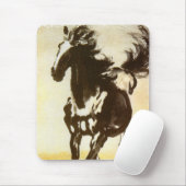 Schwarzes Pferd Mousepad (Mit Mouse)