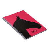 Schwarzes Pferd Notizblock (Rechte Seite)