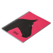Schwarzes Pferd Notizblock (Linke Seite)