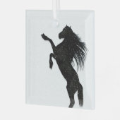 Schwarzes Pferd Ornament Aus Glas (Vorderseite links)