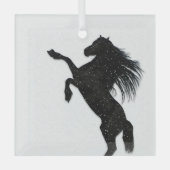 Schwarzes Pferd Ornament Aus Glas (Vorderseite)