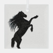 Schwarzes Pferd Ornament Aus Glas (Rückseite)
