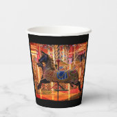 Schwarzes Pferd Pappbecher (Rückseite)