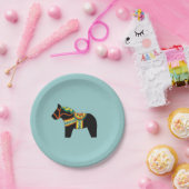 Schwarzes Pferd Pappteller (Party)