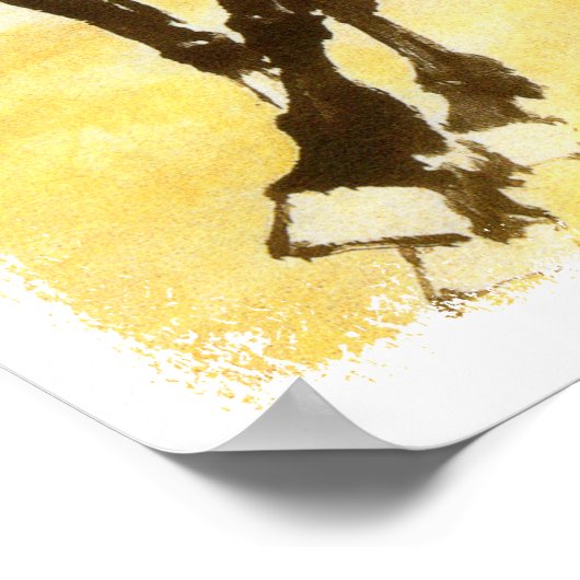 Schwarzes Pferd Poster (Ecke)