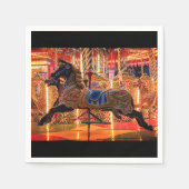 Schwarzes Pferd Serviette (Vorderseite)