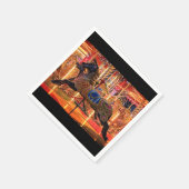 Schwarzes Pferd Serviette (Ecke)