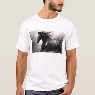 Schwarzes Pferd T-Shirt