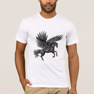 schwarzes Pferd T-Shirt