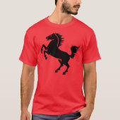 Schwarzes Pferd T-Shirt (Vorderseite)