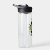 Schwarzes Pferd umgeben von Personalisierten Blume Trinkflasche (Rechts)