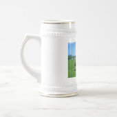 Schwarzes Pferd und Falle Bierglas (Links)