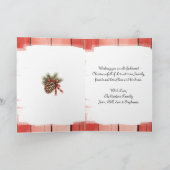 Schwarzes Pferd und Kardinal Weihnachten (Innenseite)